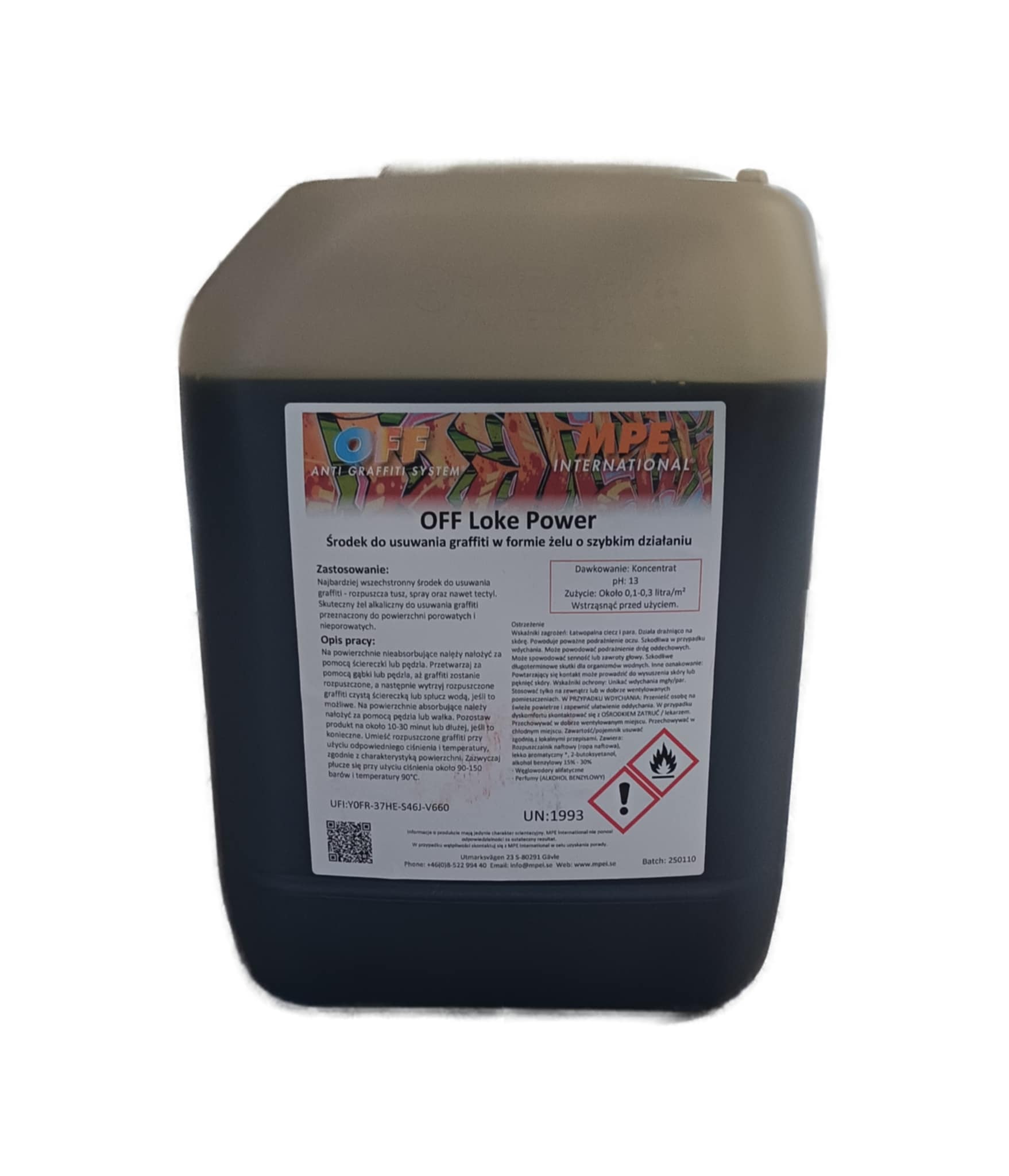 Off Loke Power żel do usuwania graffiti 10L