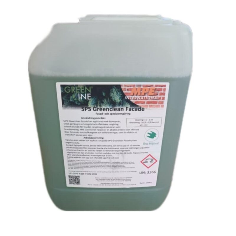 Fasada SPS Greenclean Elewacja z oznakowaniem ekologicznym.